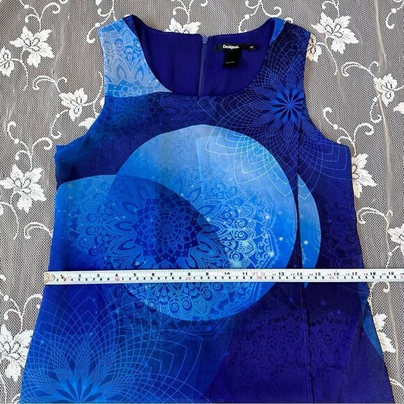 Desigual Layered Blue Tunic dress Sz 36 EU - Picture 14 of 15